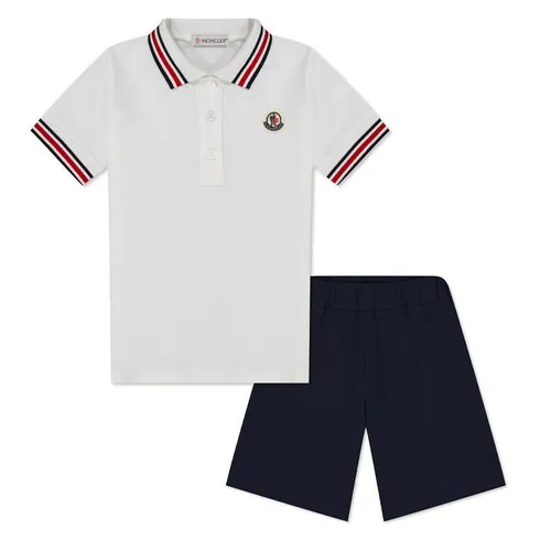 MONCLER Polo Shirt And Shorts Set Boys - White