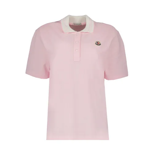 Moncler , Polo T-Shirt - Boxy Fit ,Pink male, Sizes: