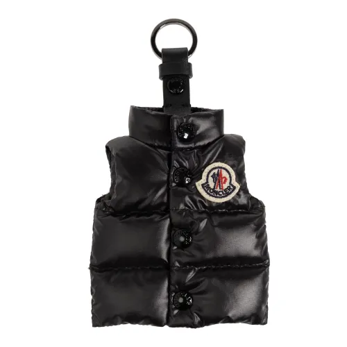 Moncler , Puffer vest-shaped key ring ,Black male, Sizes: ONE