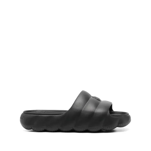 Moncler , Quilted Black Slide Sandals ,Black female, Sizes: