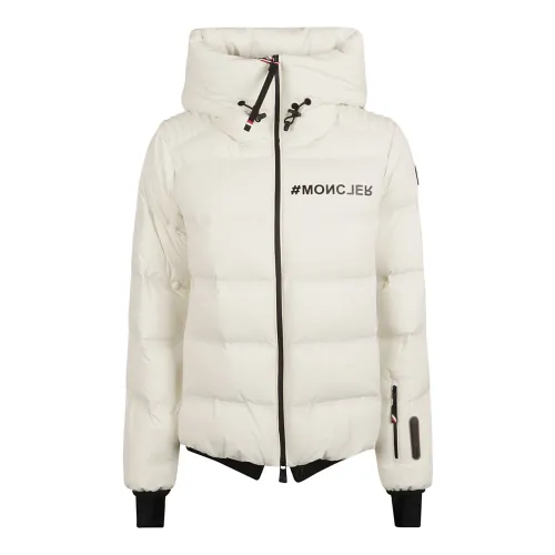 Moncler , Quilted Goose Down Jacket Beige ,Beige female, Sizes: