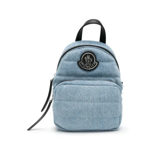 Moncler , Quilted Kilia Backpack in Denim Blue ,Blue female, Sizes: ONE SIZE