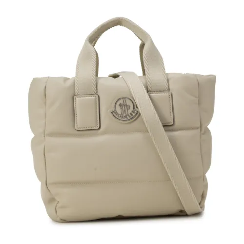 Moncler , Quilted Nappa Leather Mini Bag ,Beige female, Sizes: ONE SIZE