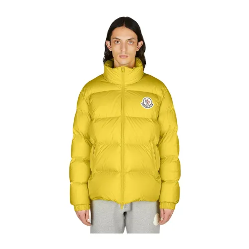 Moncler , Quilted Short Down Jacket ,Yellow male, Sizes: