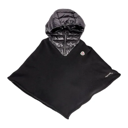 Moncler , Regular Fit Cold Weather Wool Blend Capes ,Black male, Sizes: