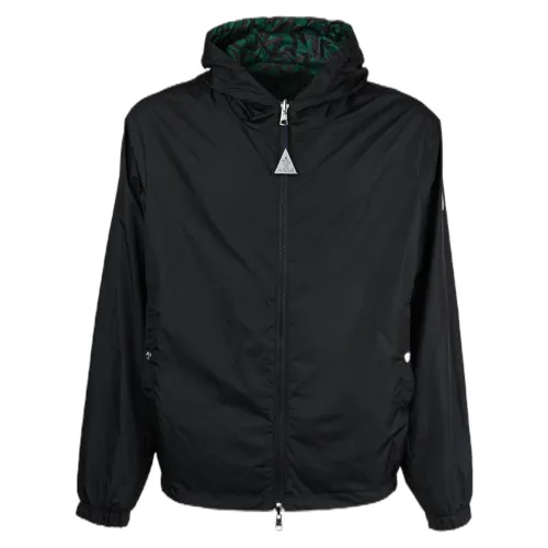 Moncler , Reversible Windbreaker Jacket ,Black male, Sizes: