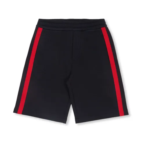 Moncler , Shorts with side stripes ,Blue unisex, Sizes: