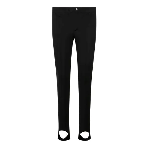 Moncler , Slim Fit Stretch Twill Trousers ,Black female, Sizes: