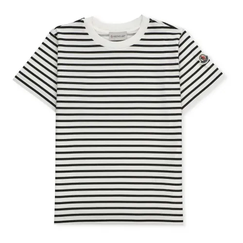 Moncler , Striped Cotton T-shirt for Boys ,Multicolor male, Sizes: