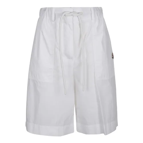 Moncler , Stylish Long Shorts for Women ,White female, Sizes: