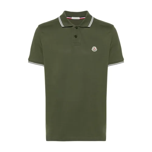 Moncler , Stylish Polo Shirt for Men ,Green male, Sizes: