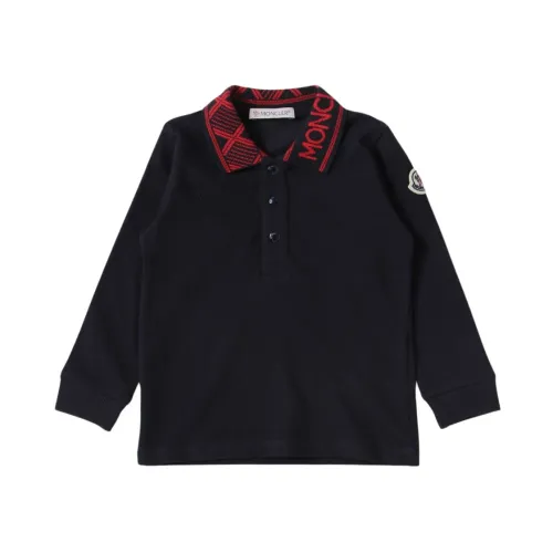 Moncler , Stylish T-shirts and Polos ,Black male, Sizes: