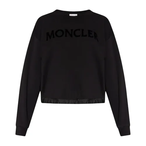 Moncler , Sweatshirt with logo ,Black female, Sizes: