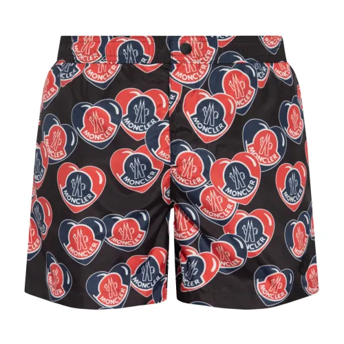 Moncler , Swimming shorts with logo ,Multicolor male, Sizes: