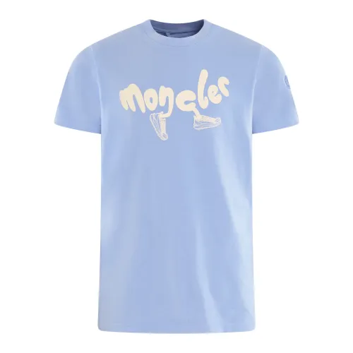 Moncler , T-Shirts ,Blue male, Sizes:
