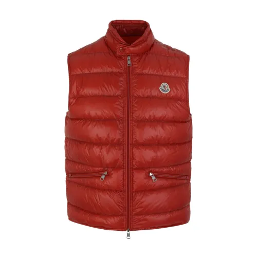 Moncler , Vests ,Red male, Sizes: