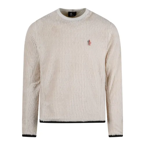 Moncler , Warm Fleece Sweatshirt ,Beige male, Sizes: