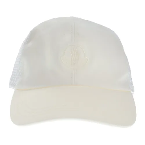 Moncler , White Cap - Regular Fit - All Temperature - 98% Cotton - 2% Elastane ,White female, Sizes: ONE