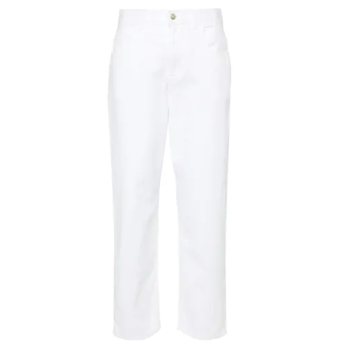 Moncler , White High-Rise Cropped Jeans ,White female, Sizes: