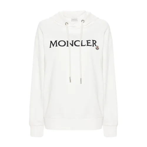 Moncler , White Hoodie Sweater ,White female, Sizes: