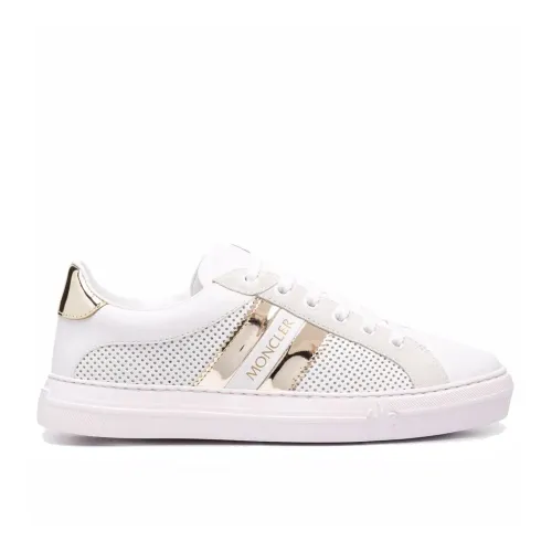 Moncler , White Leather Sneakers Ss22 ,White female, Sizes: