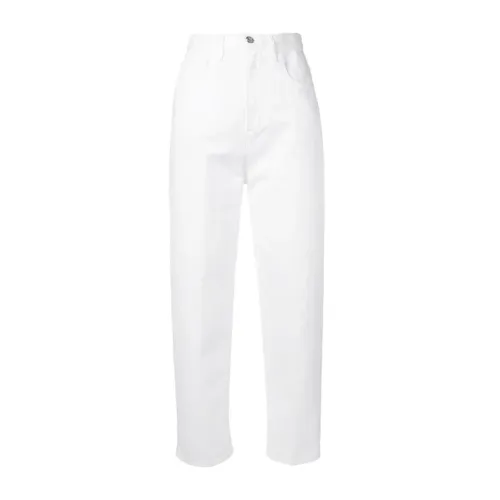 Moncler , White Logo Mom Fit Jeans ,White female, Sizes: