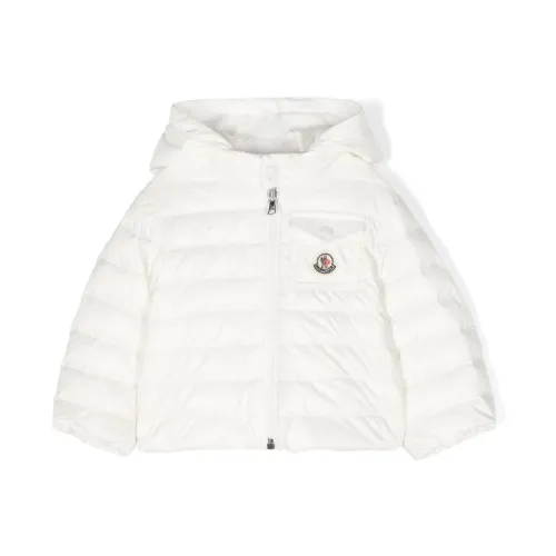 Moncler , White Padded Quilted Coat ,White female, Sizes: