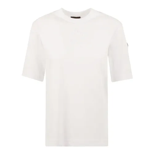 Moncler , White SS T-shirt Polos ,White female, Sizes:
