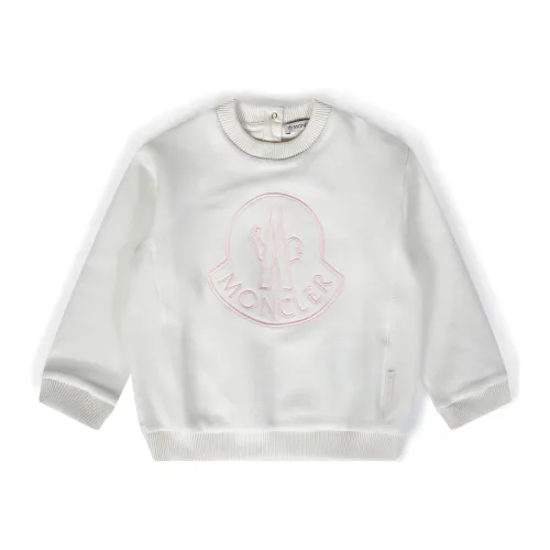 Moncler , White Sweatshirts for Girls Aw23 ,White female, Sizes: