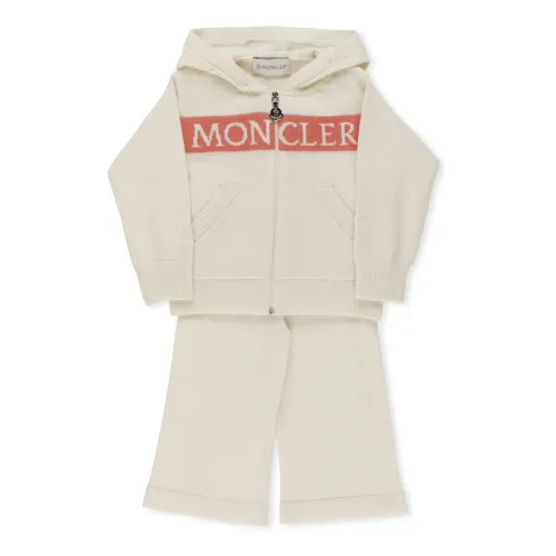 Moncler , White Two-Piece Set for Boys ,White male, Sizes: