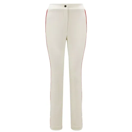Moncler , White Water-Repellent Trousers ,White female, Sizes: