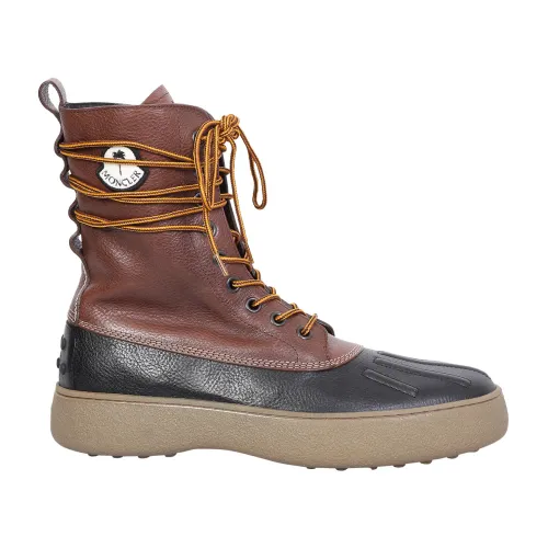 Moncler , Winter Gommino Leather Boots for Women ,Brown male, Sizes: