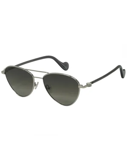 Moncler Womens ML0058 16B Sunglasses - Silver - One