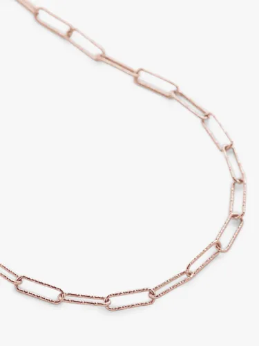 Monica Vinader Alta Textured Long Chain Necklace - Rose Gold - Female