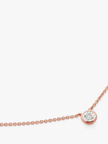 Monica Vinader Diamond Essential Chain Necklace - Rose Gold - Female