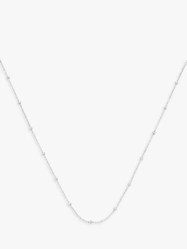 Monica Vinader Fine Beaded Chain Necklace - Silver - Female