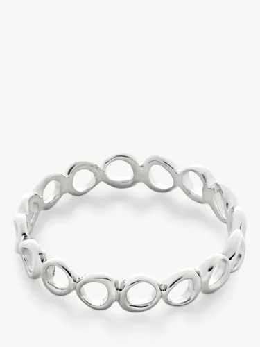Monica Vinader Nura Open Stacking Ring - Silver - Female - Size: M