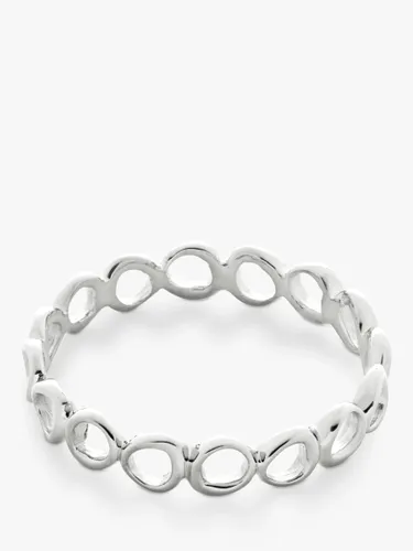 Monica Vinader Nura Open Stacking Ring - Silver - Female - Size: N