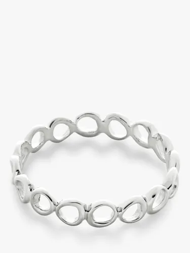 Monica Vinader Nura Open Stacking Ring - Silver - Female - Size: O