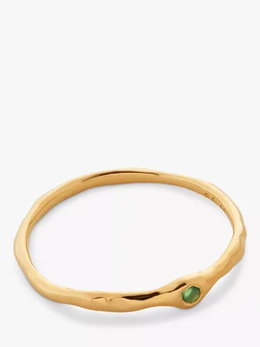 Monica Vinader Siren Mini Green Onyx Ring, Gold - Gold - Female - Size: O