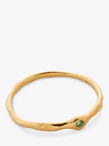 Monica Vinader Siren Mini Green Onyx Ring, Gold - Gold - Female - Size: S