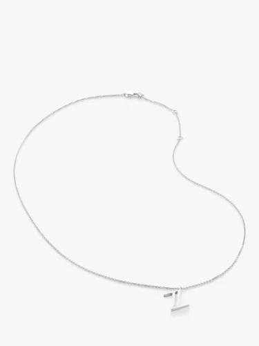 Monica Vinader Sterling Silver Initial Necklace - Silver - Female