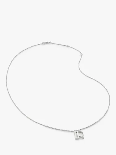 Monica Vinader Sterling Silver Initial Necklace - Silver - Female