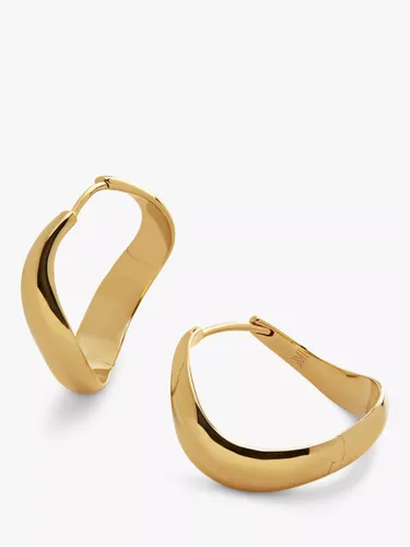 Monica Vinader Swirl Medium Hoop Earrings - Gold - Female