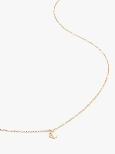 Monica Vinader Yellow Gold Small Initial Pendant Necklace, Gold - Gold - Female - Size: C