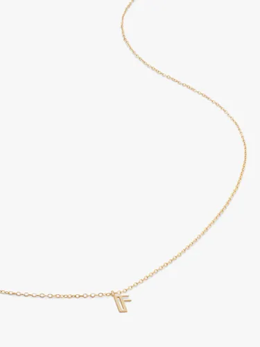 Monica Vinader Yellow Gold Small Initial Pendant Necklace, Gold - Gold - Female - Size: F