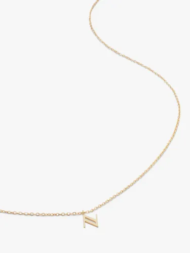 Monica Vinader Yellow Gold Small Initial Pendant Necklace, Gold - Gold - Female - Size: N