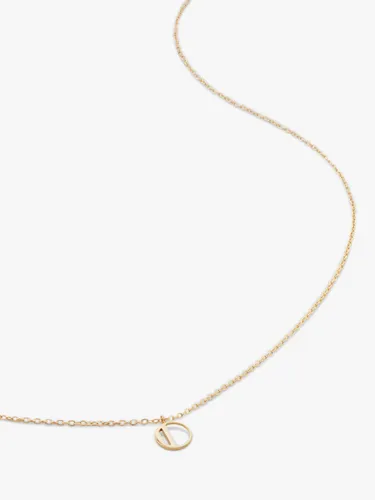 Monica Vinader Yellow Gold Small Initial Pendant Necklace, Gold - Gold - Female - Size: O