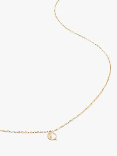 Monica Vinader Yellow Gold Small Initial Pendant Necklace, Gold - Gold - Female - Size: Q