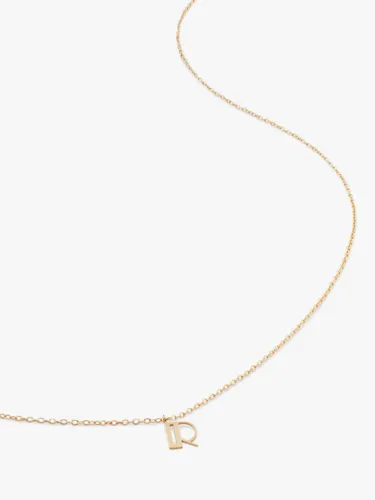 Monica Vinader Yellow Gold Small Initial Pendant Necklace, Gold - Gold - Female - Size: R
